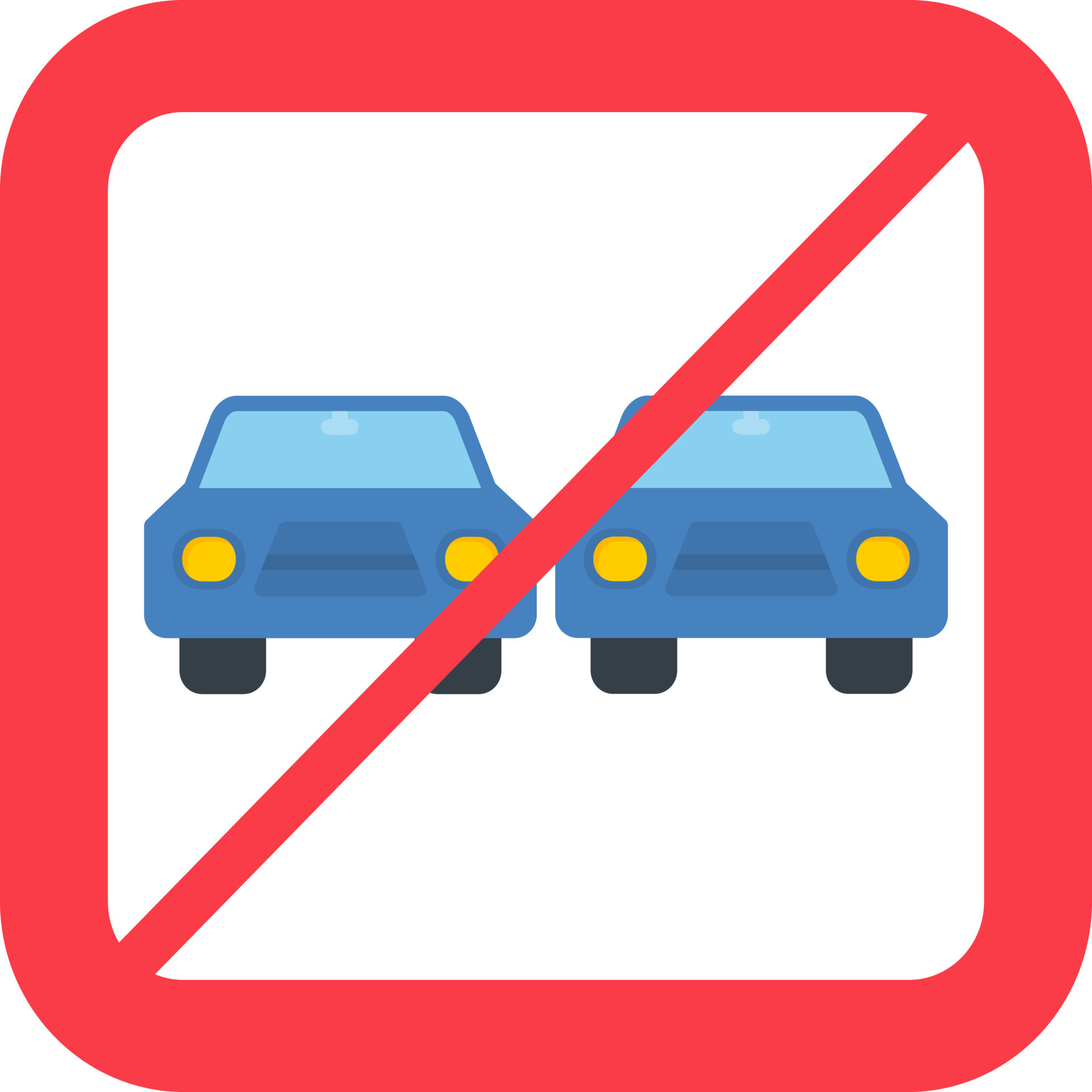 No Overtaking Vector Icon 20348627 Vector Art at Vecteezy