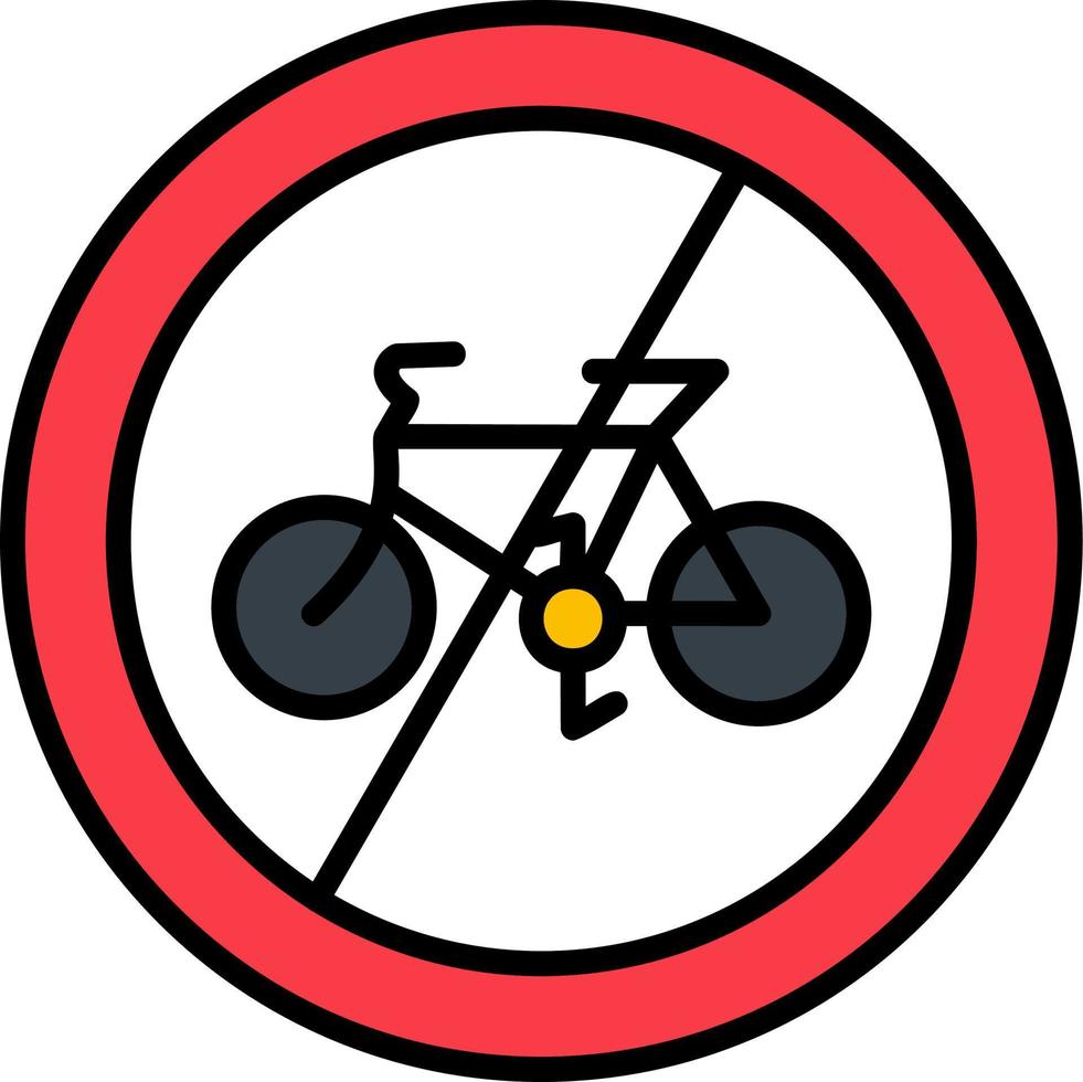 No ciclismo vector icono