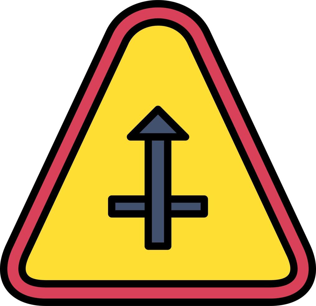 Crossroads Ahead Vector Icon