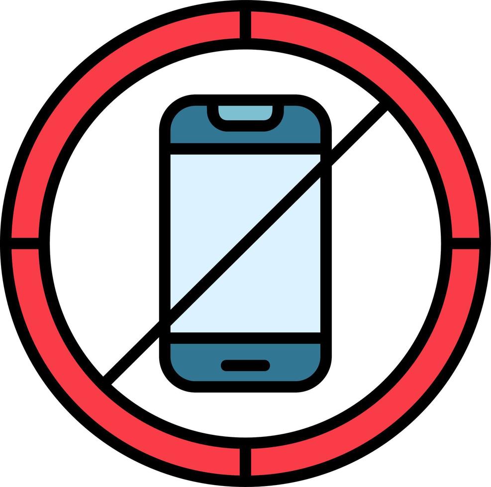 No Mobile Phone Vector Icon