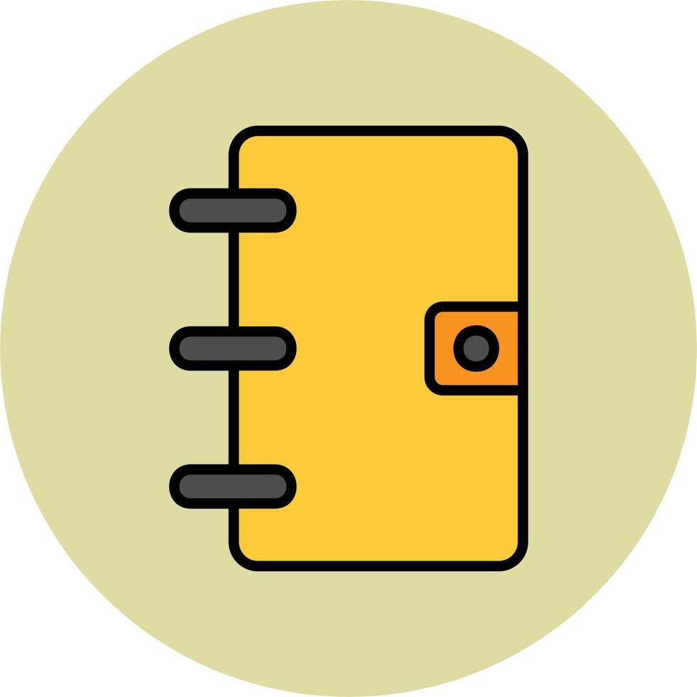 icono de vector de cuaderno