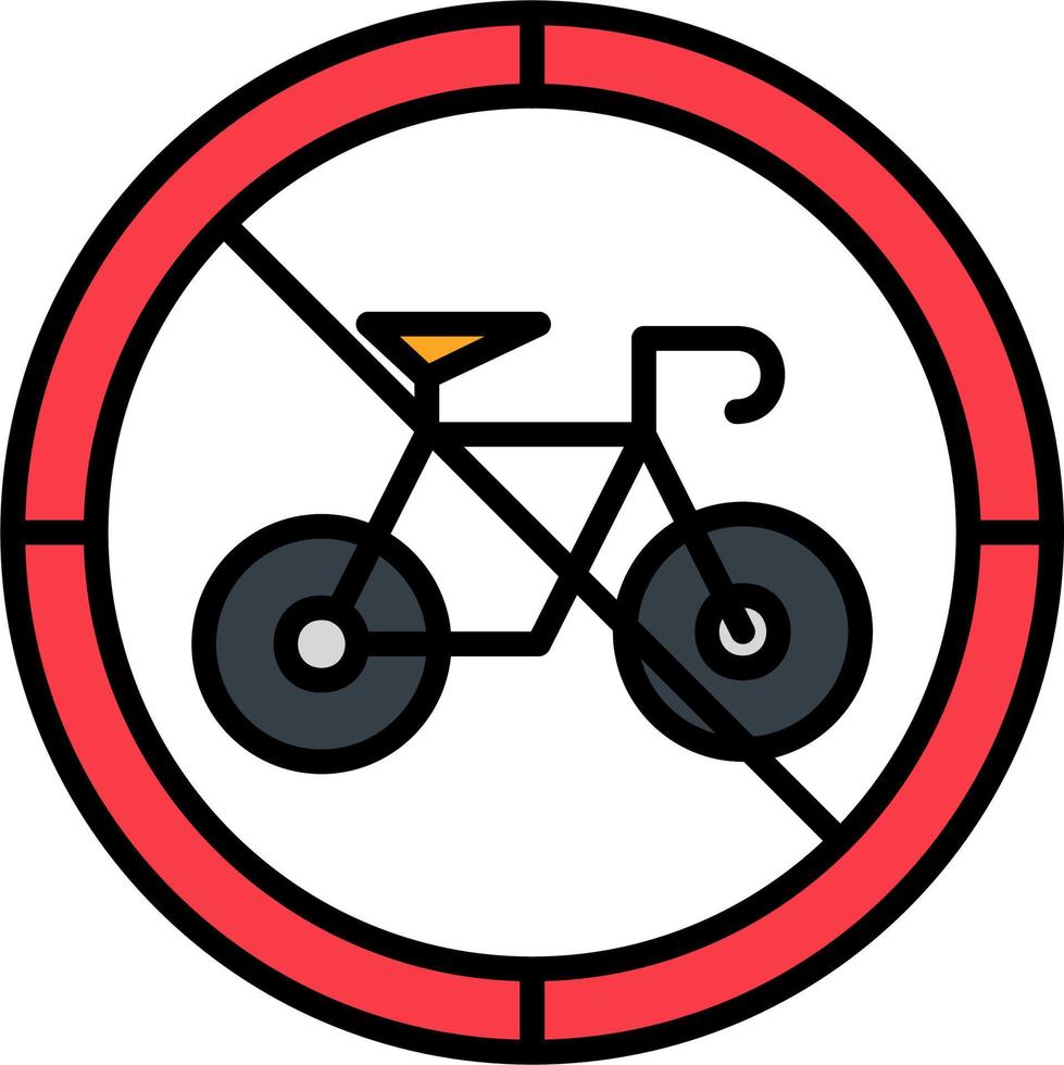 No bicicleta vector icono