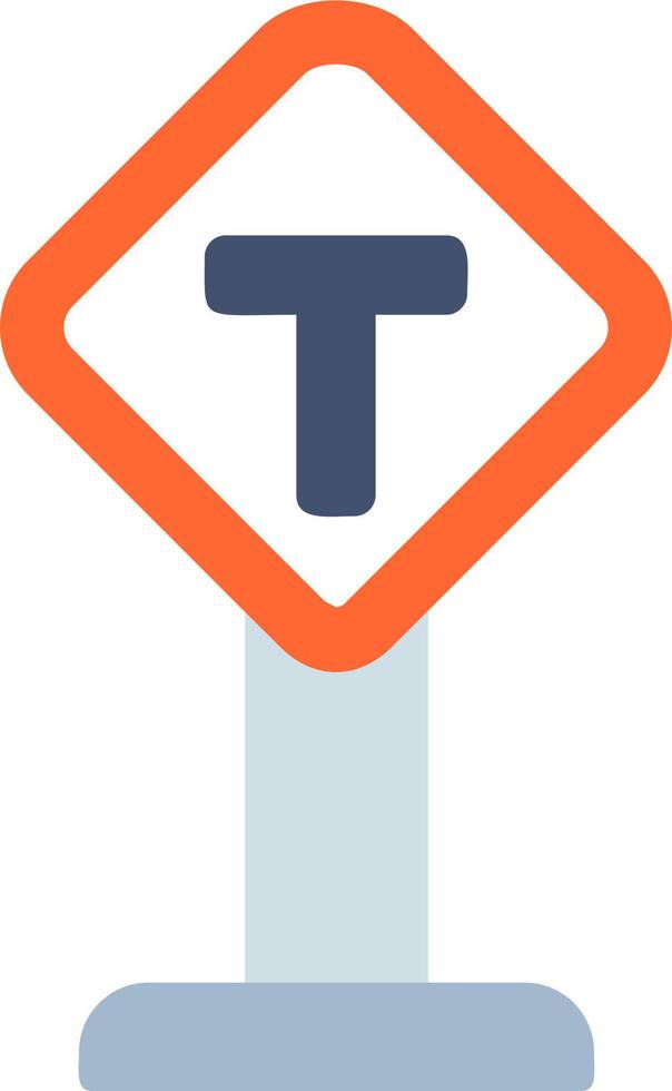 T Junction Vector Icon