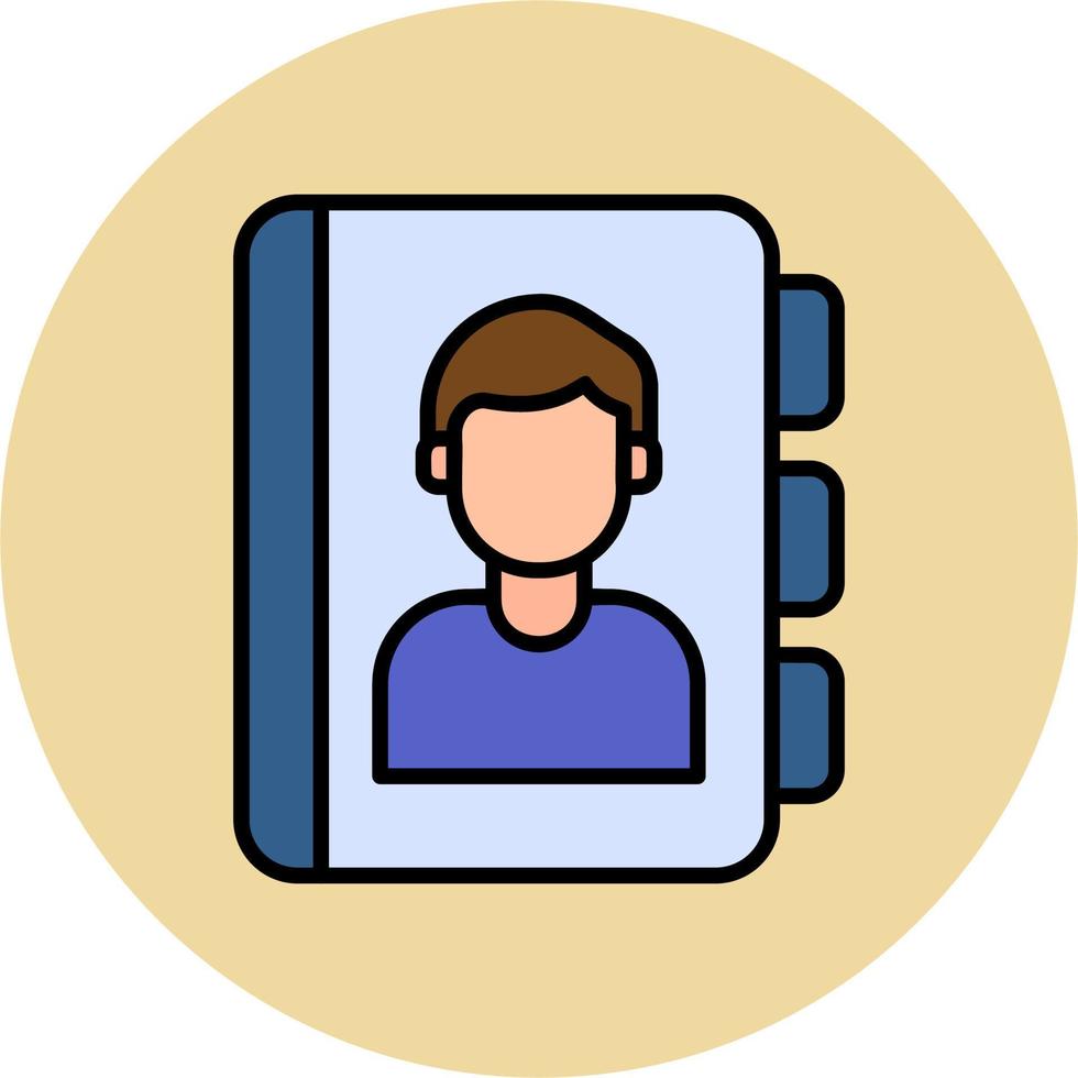 icono de vector de libro de contacto