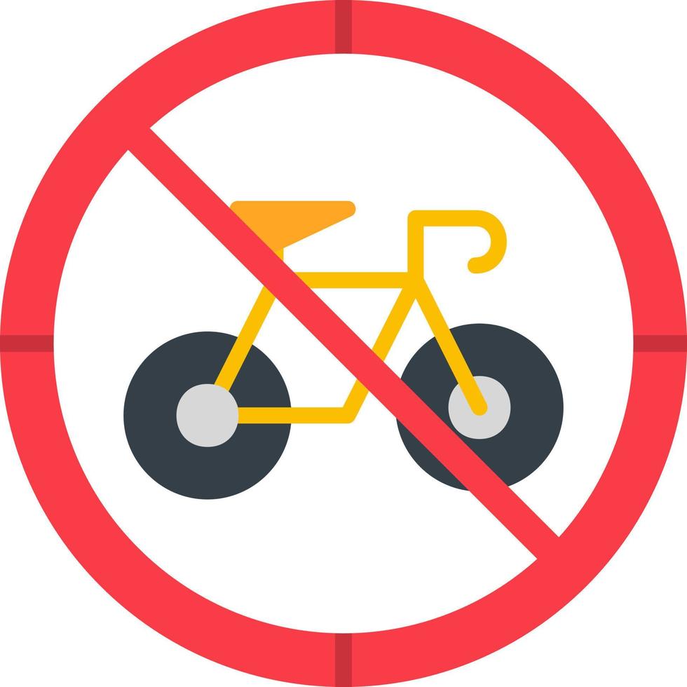 No Bicycle Vector Icon