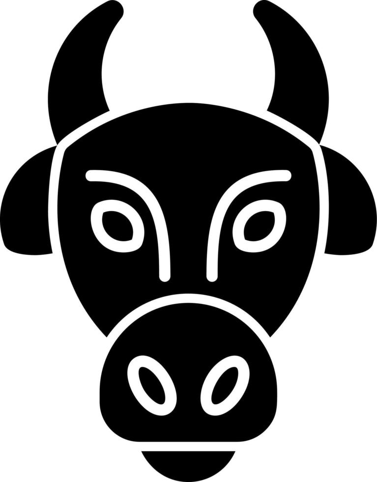 icono de vector de vaca