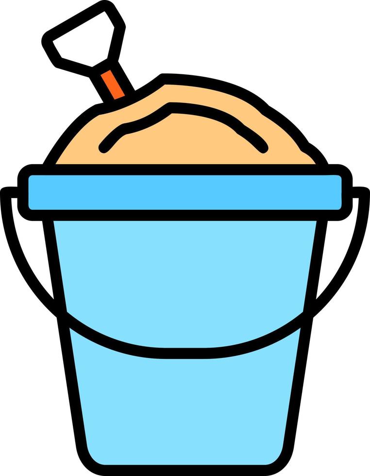 Sand Bucket Vector Icon