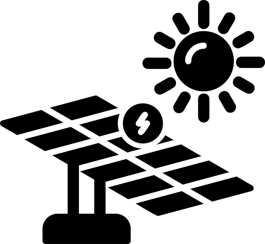 icono de vector de panel solar