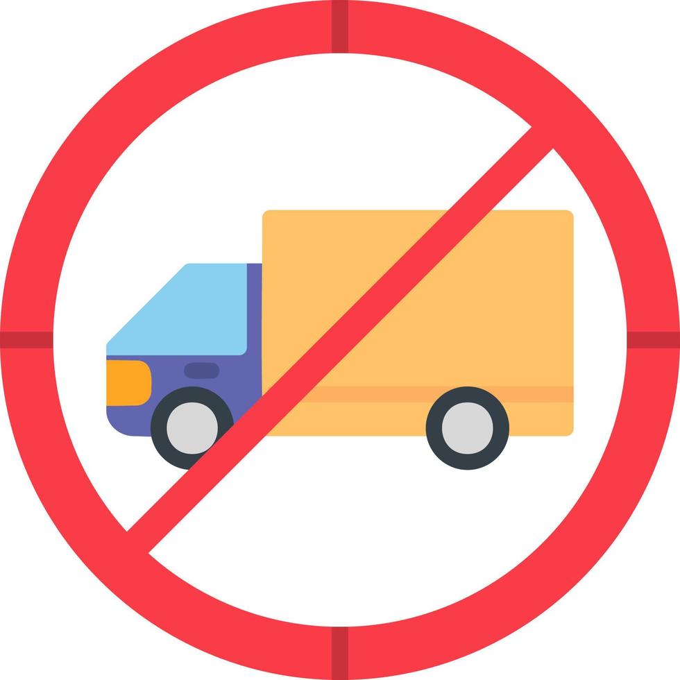 No Trucks Vector Icon