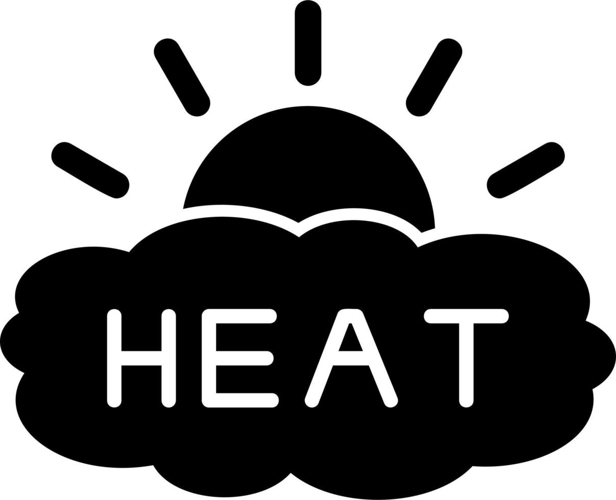 icono de vector de calor