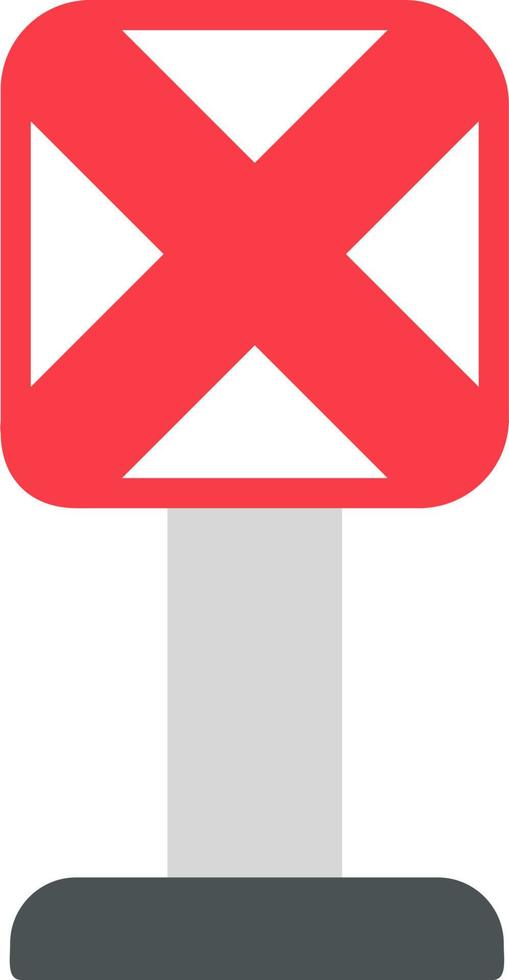 Railroad Crossing Vector Icon