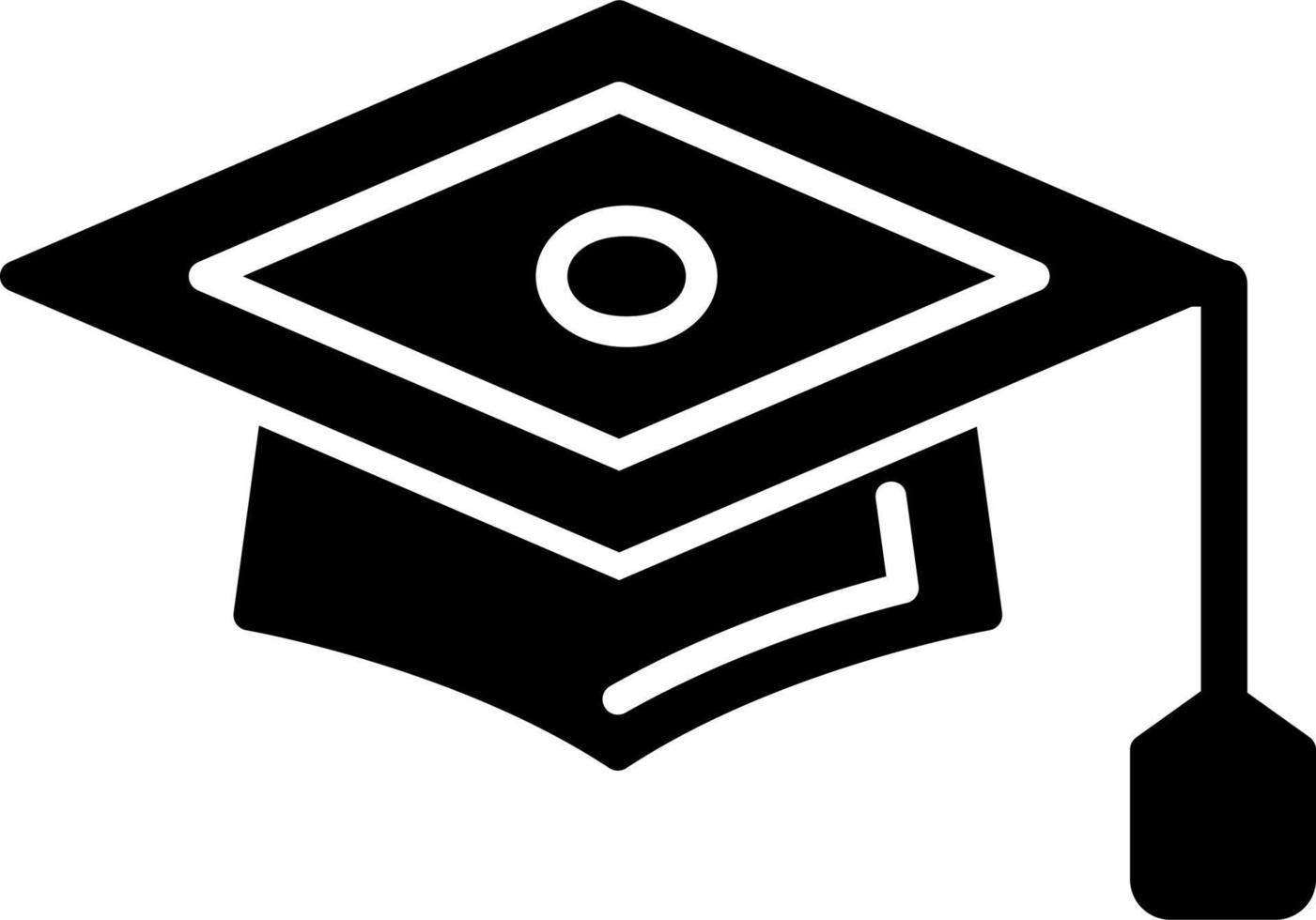 icono de vector de gorra de graduación