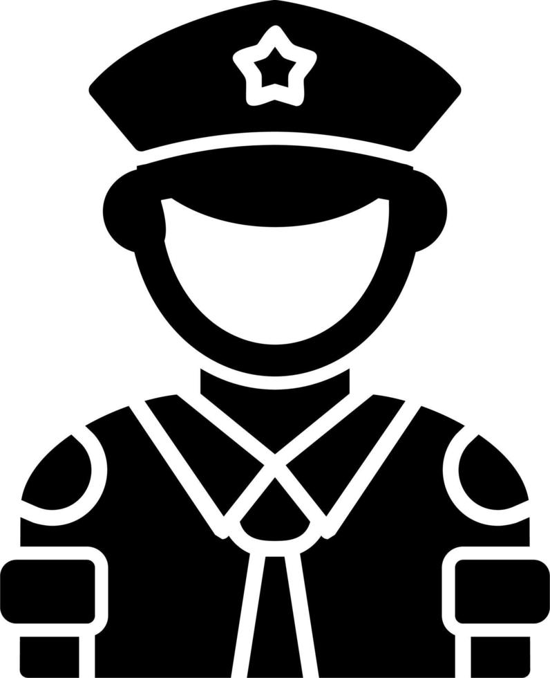 icono de vector de hombre de policía