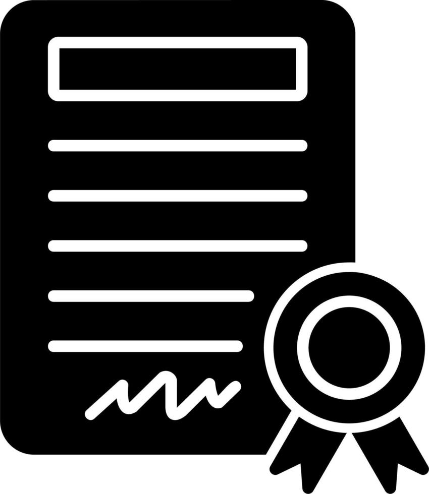 icono de vector de certificado