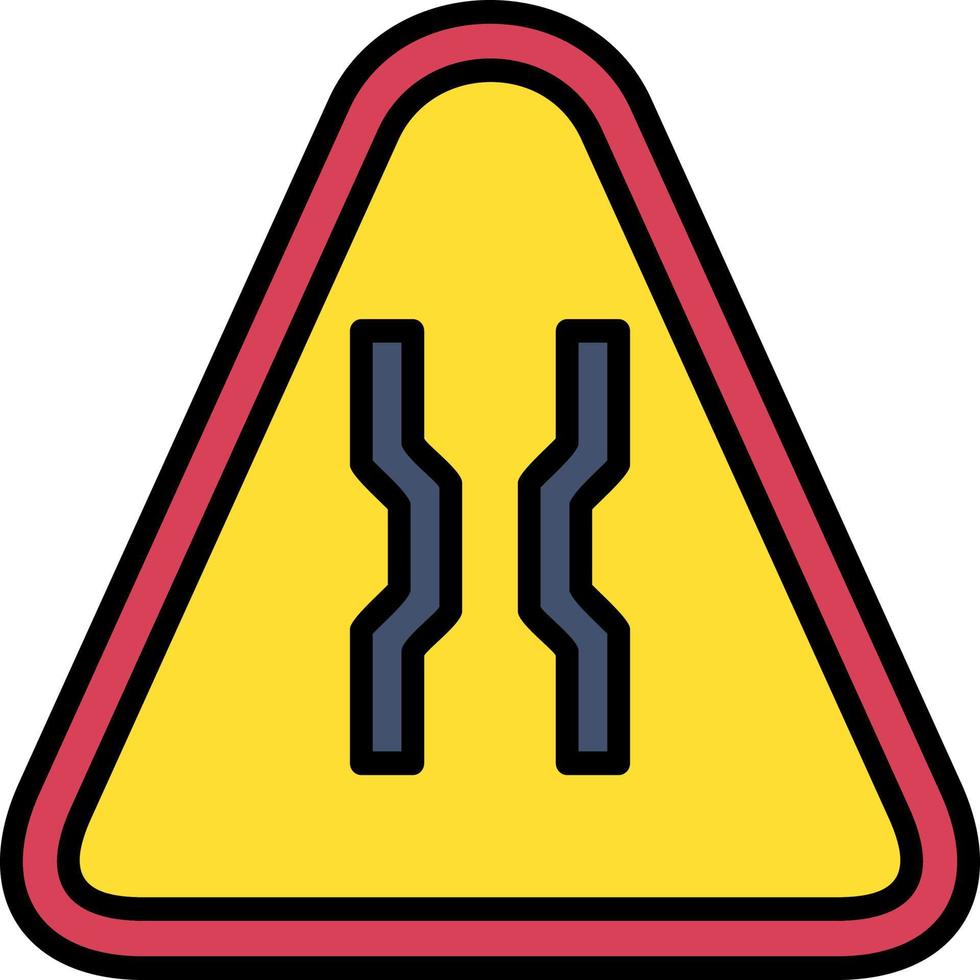 Narrow Road Vector Icon