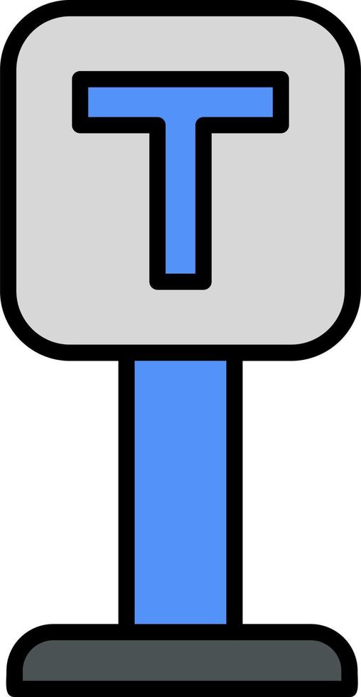 T Junction Vector Icon
