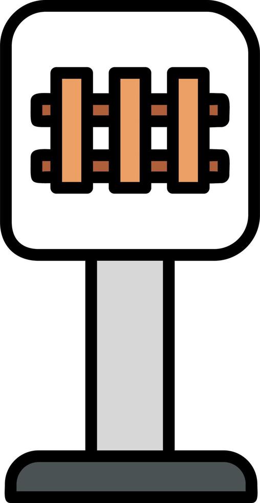 Railroad Crossing Vector Icon