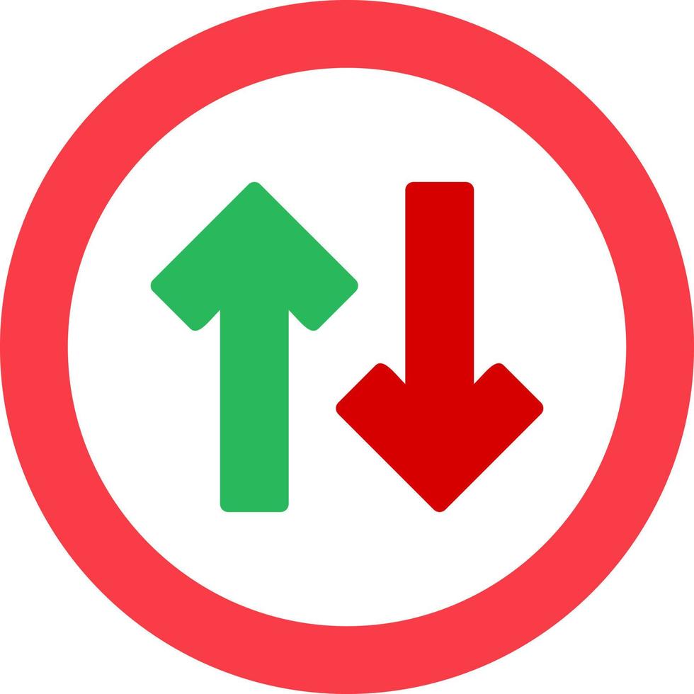 Two Way Traffic Vector Icon