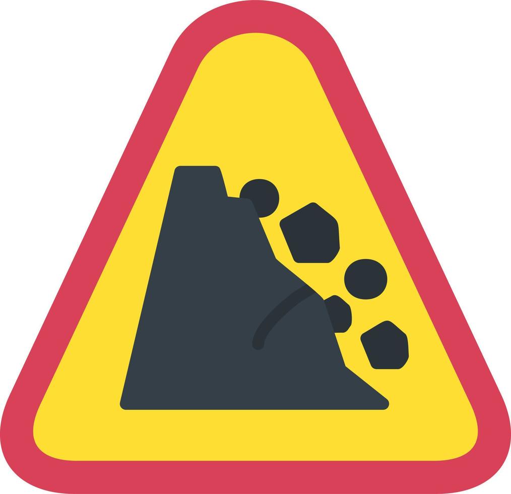 Falling Rocks Vector Icon