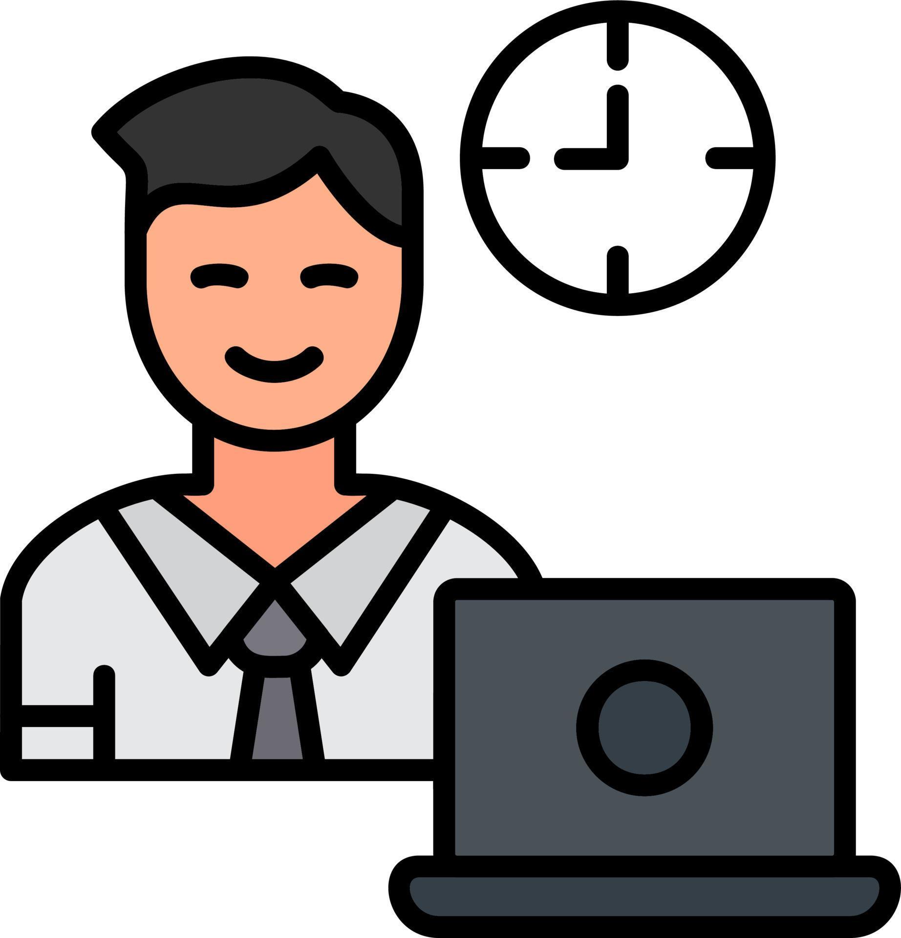 Full Time Job Vector Icon 20350384 Vector Art at Vecteezy