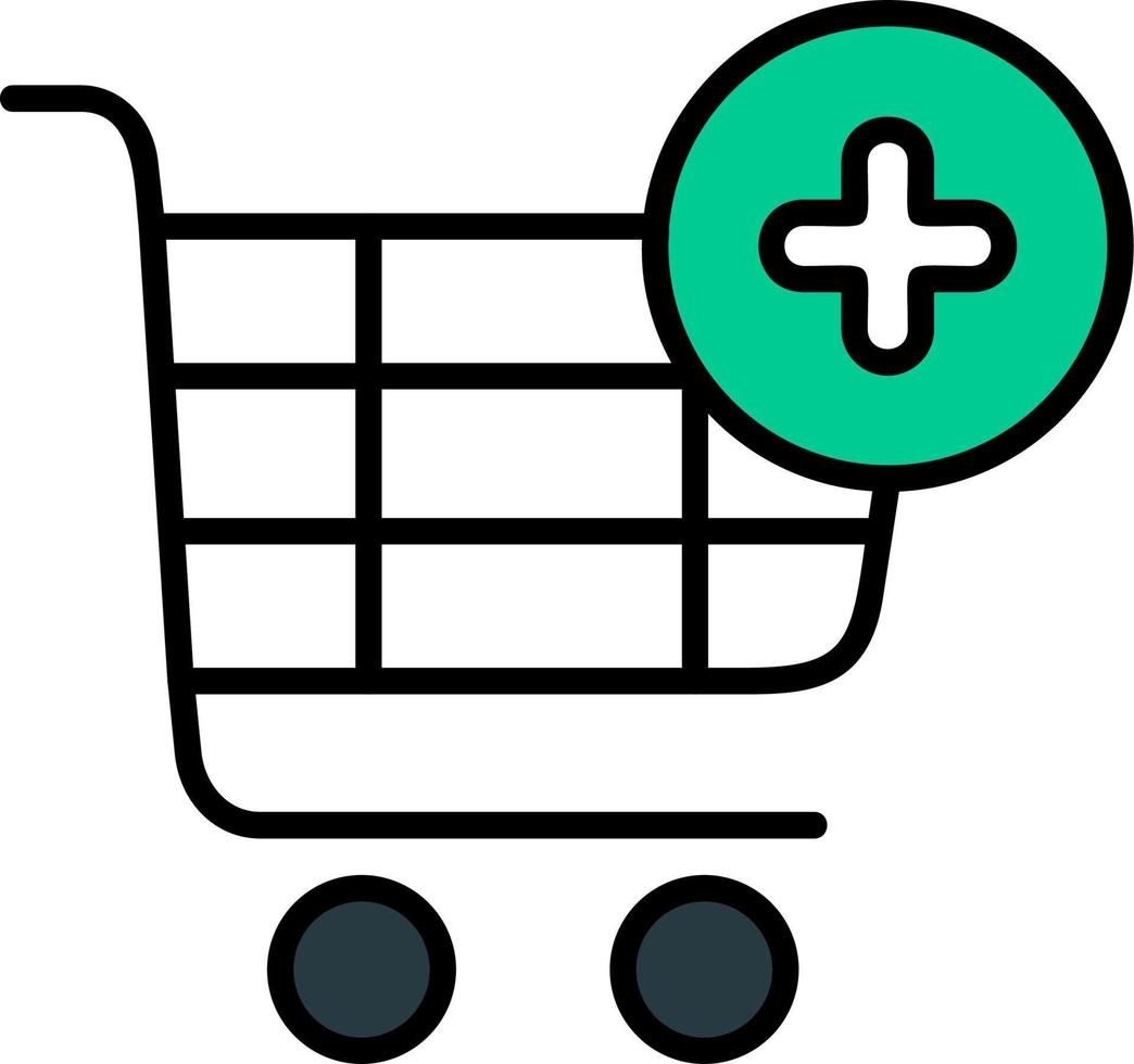 Shopping cart add Vector Icon