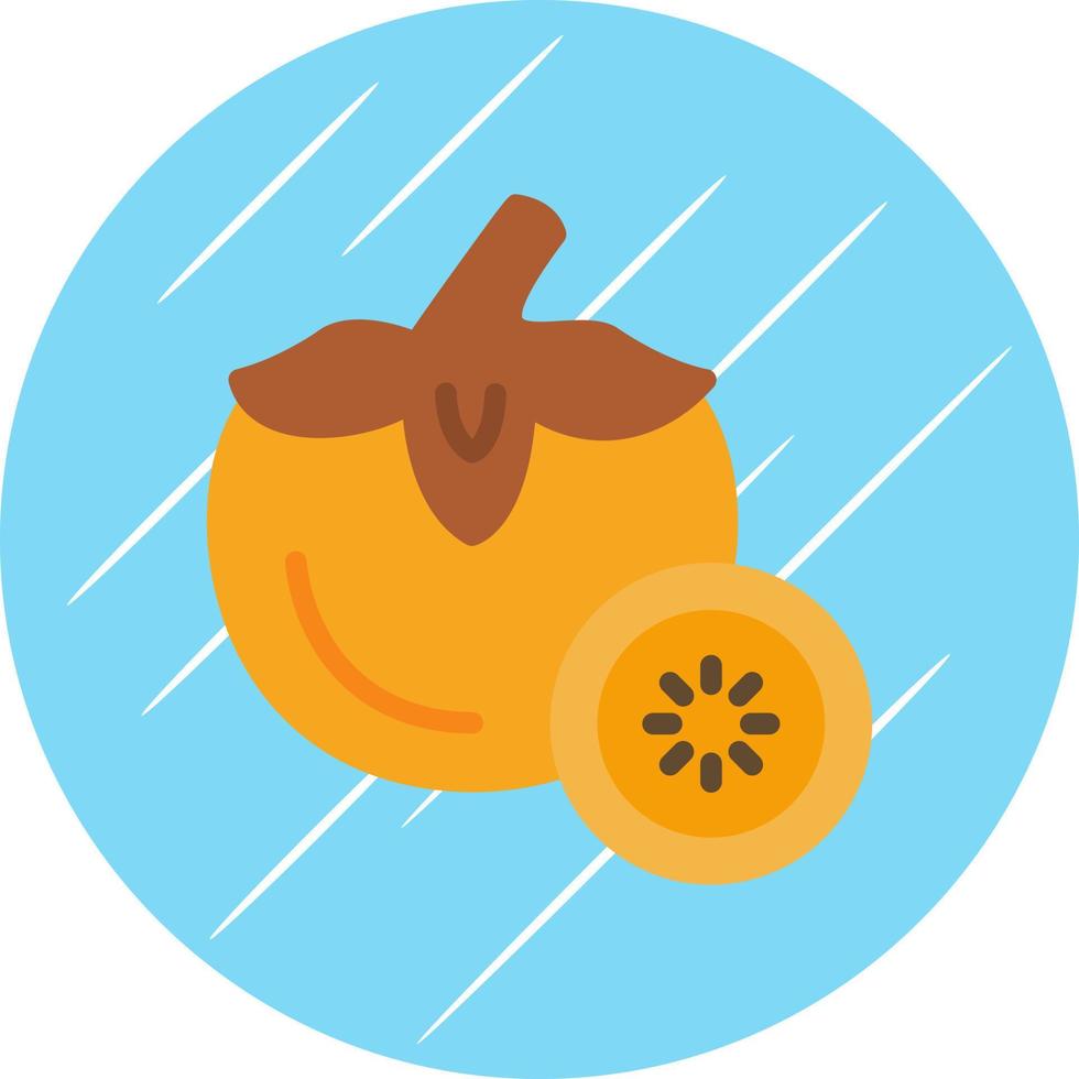 Persimmon Vector Icon Design