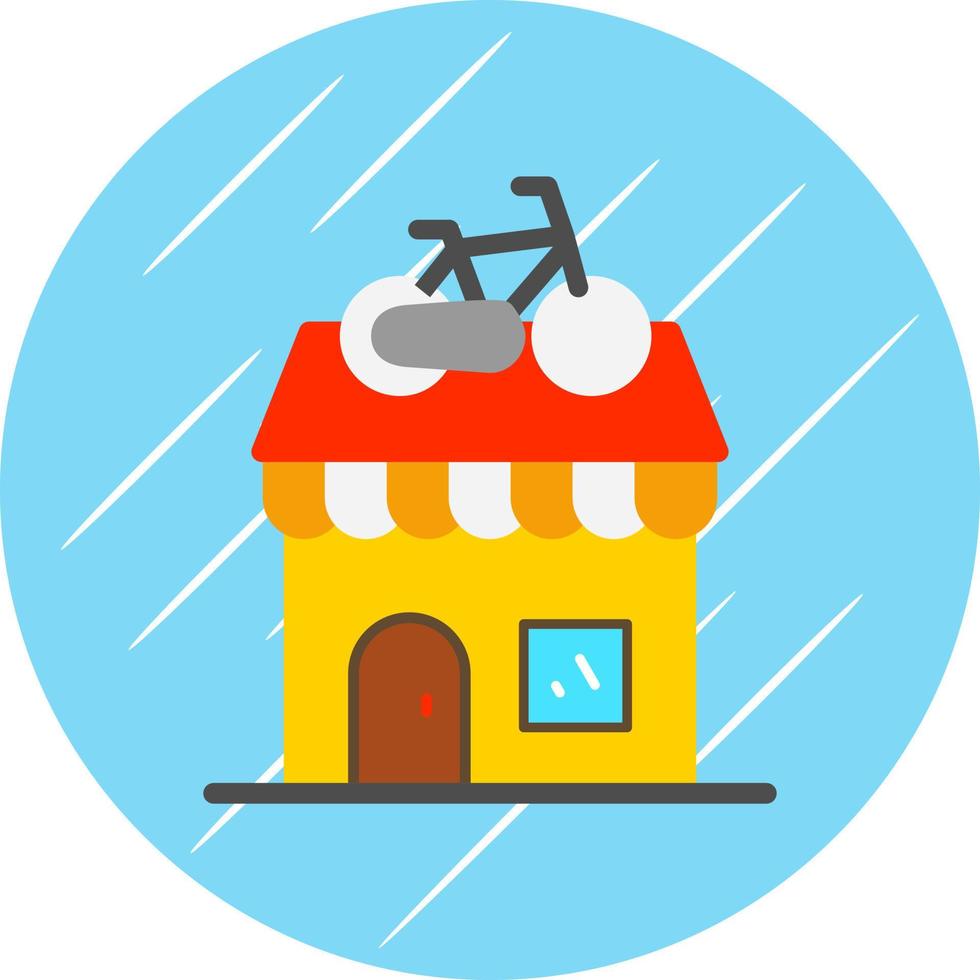Bike Shop Vector Icon Design
