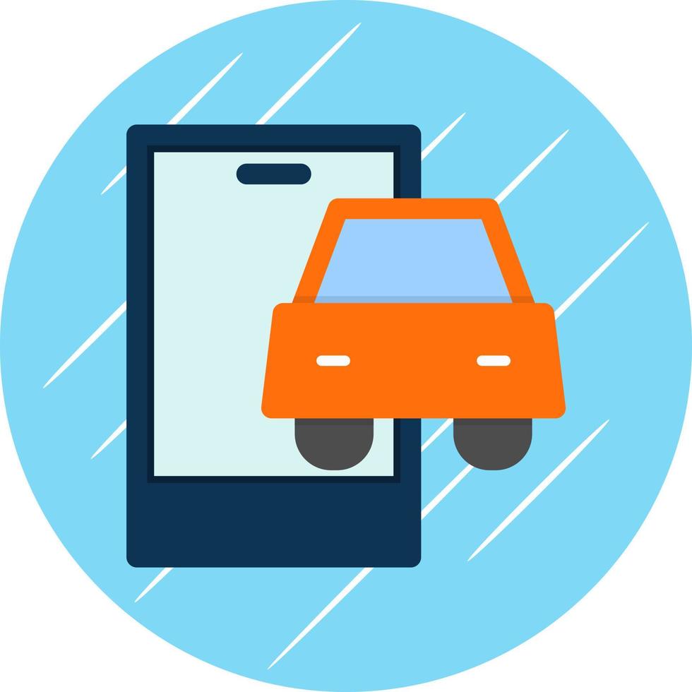 Connected Vehicle Vector Icon Design