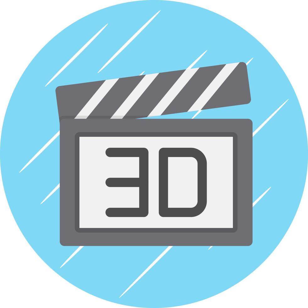 diseño de icono de vector de película 3d