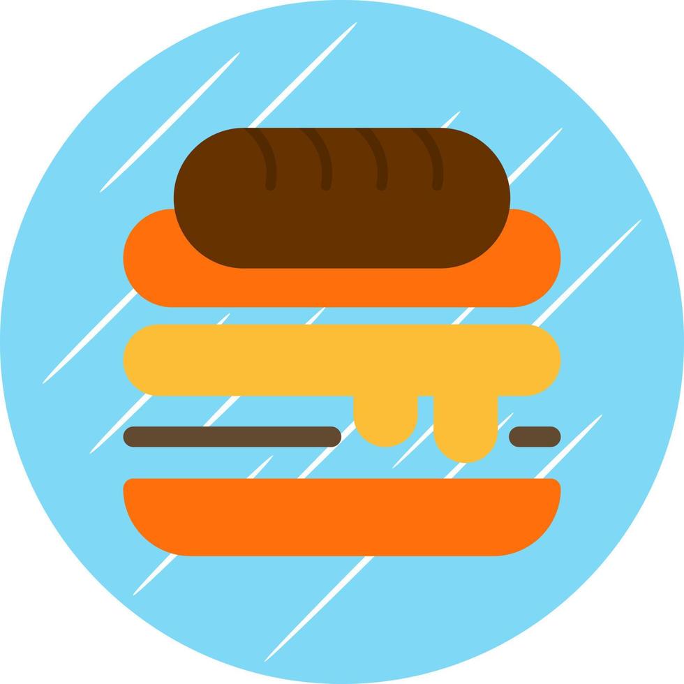 diseño de icono de vector de sándwich cubano