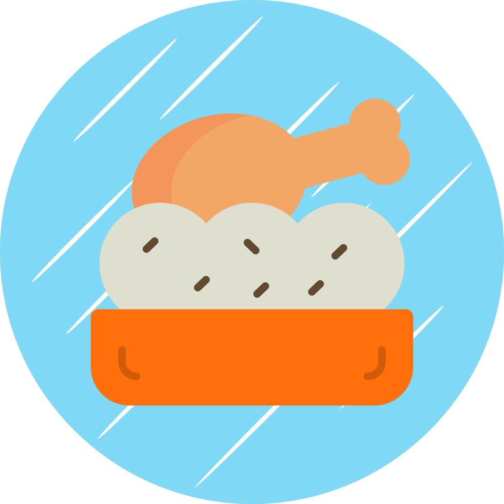 Chicken Rice Vector Icon Design