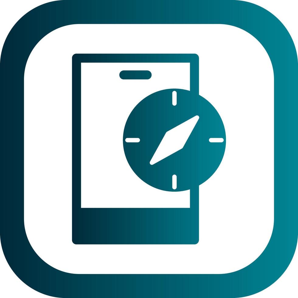 Compass App Vector Icon Design