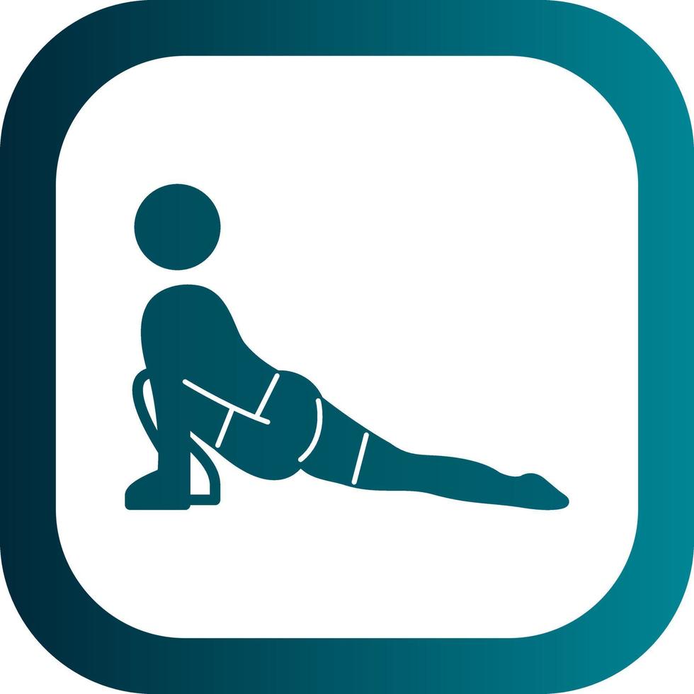 Low Lunge Right Vector Icon Design