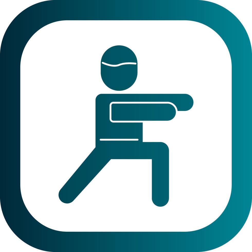 Warrior Pose Vector Icon Design