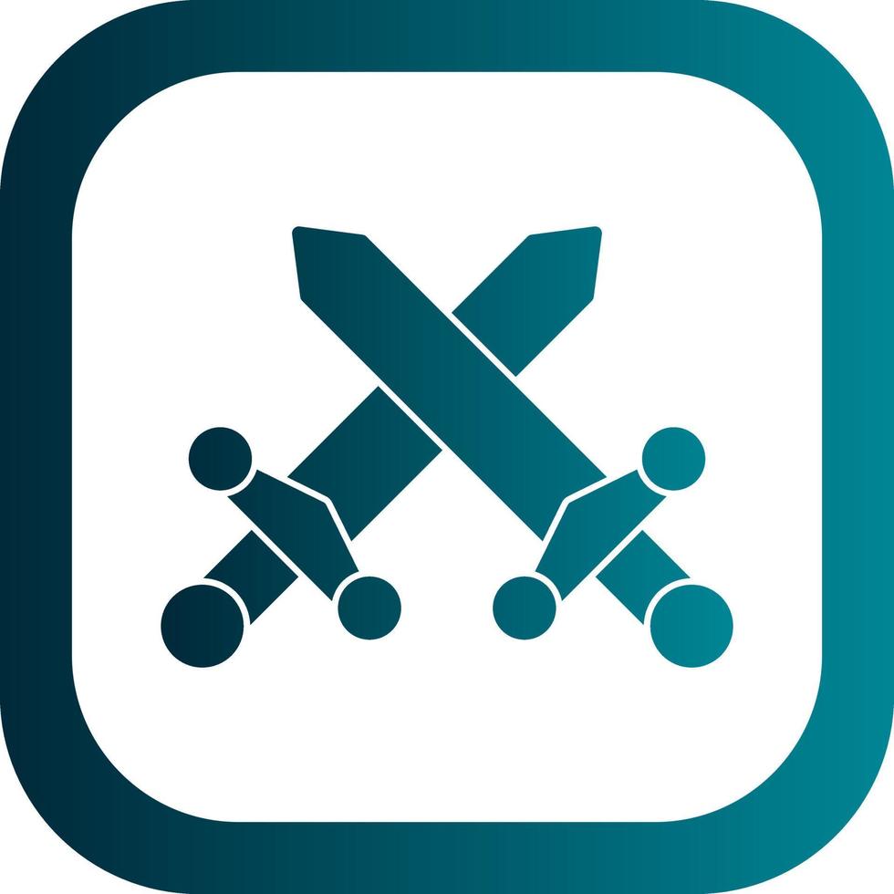 Sword Fighting Vector Icon Design