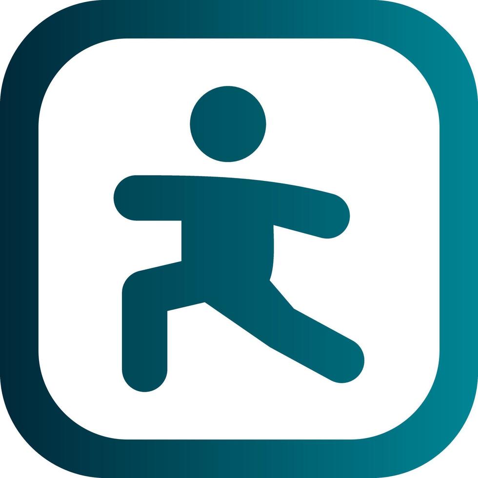 Warrior Pose Right Vector Icon Design