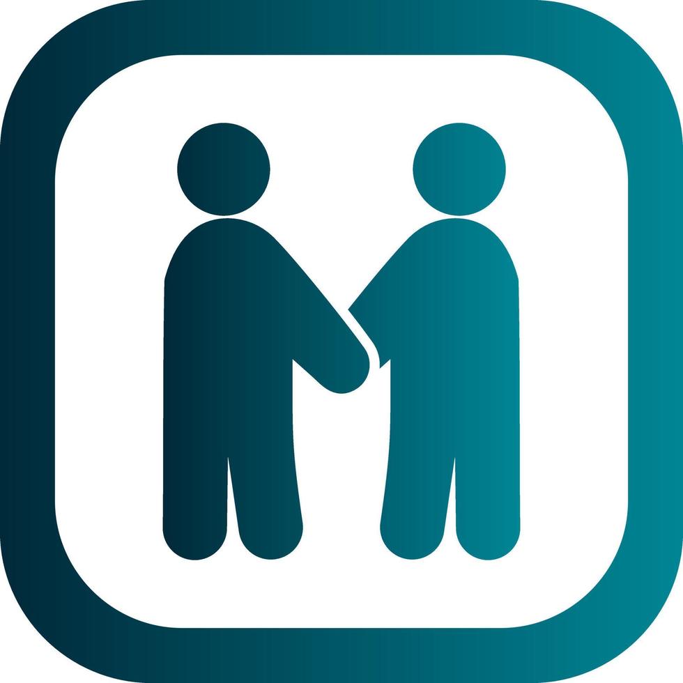 Friends Standing Vector Icon Design