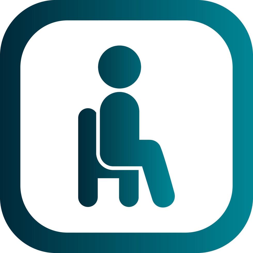 Sitting Vector Icon Design