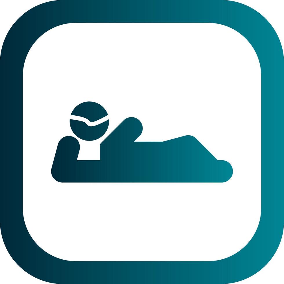 Lying Down Vector Icon Design