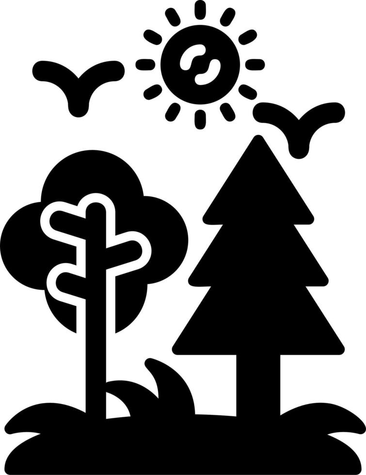 icono de vector de bosque