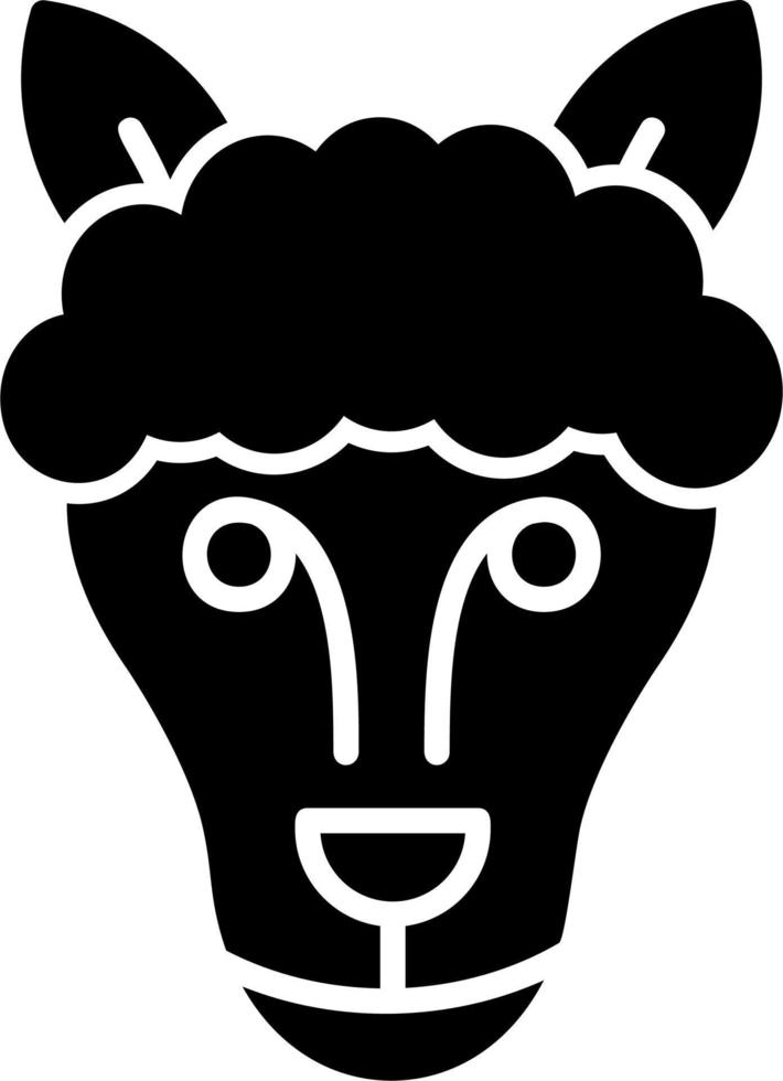 icono de vector de alpaca