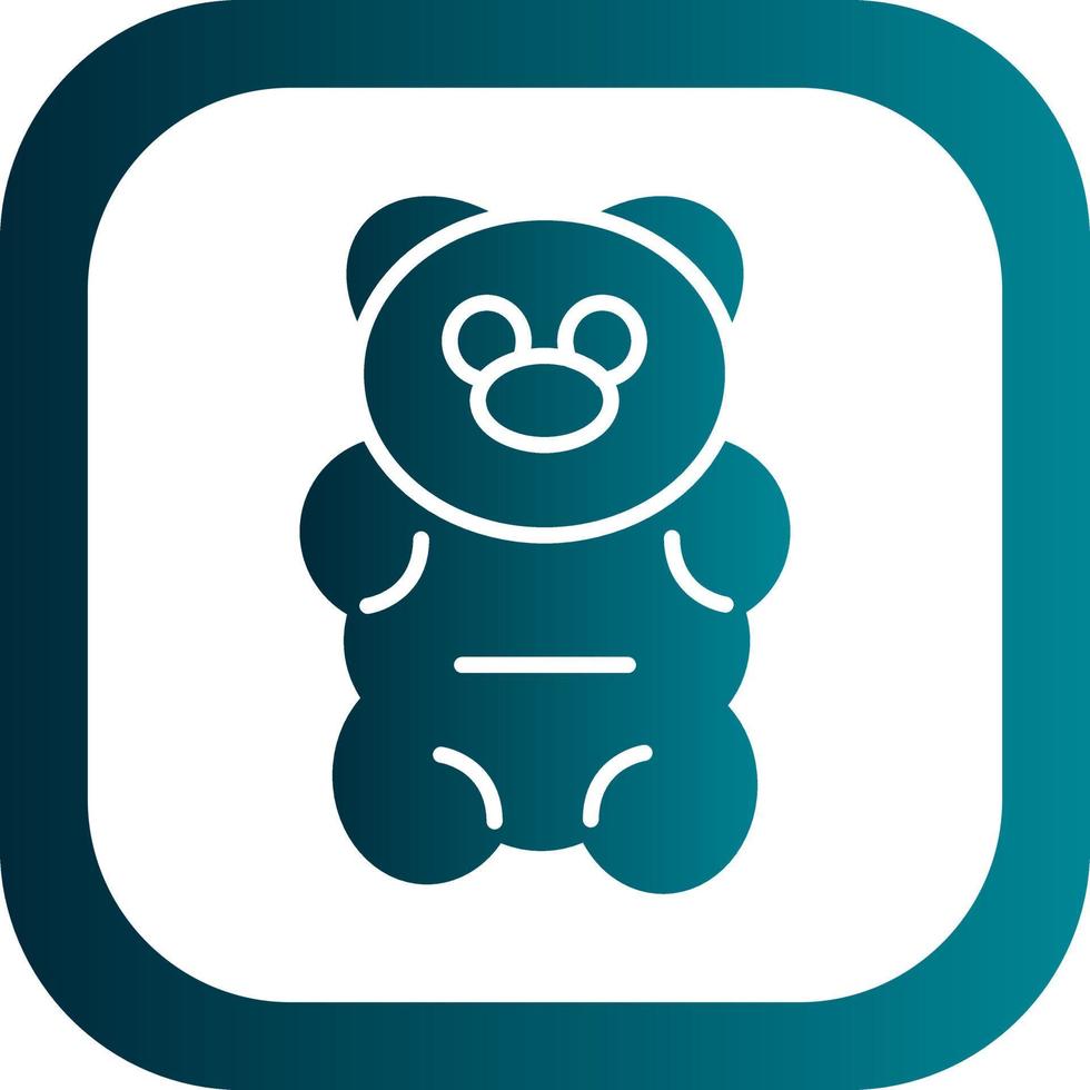 diseño de icono de vector de oso gomoso