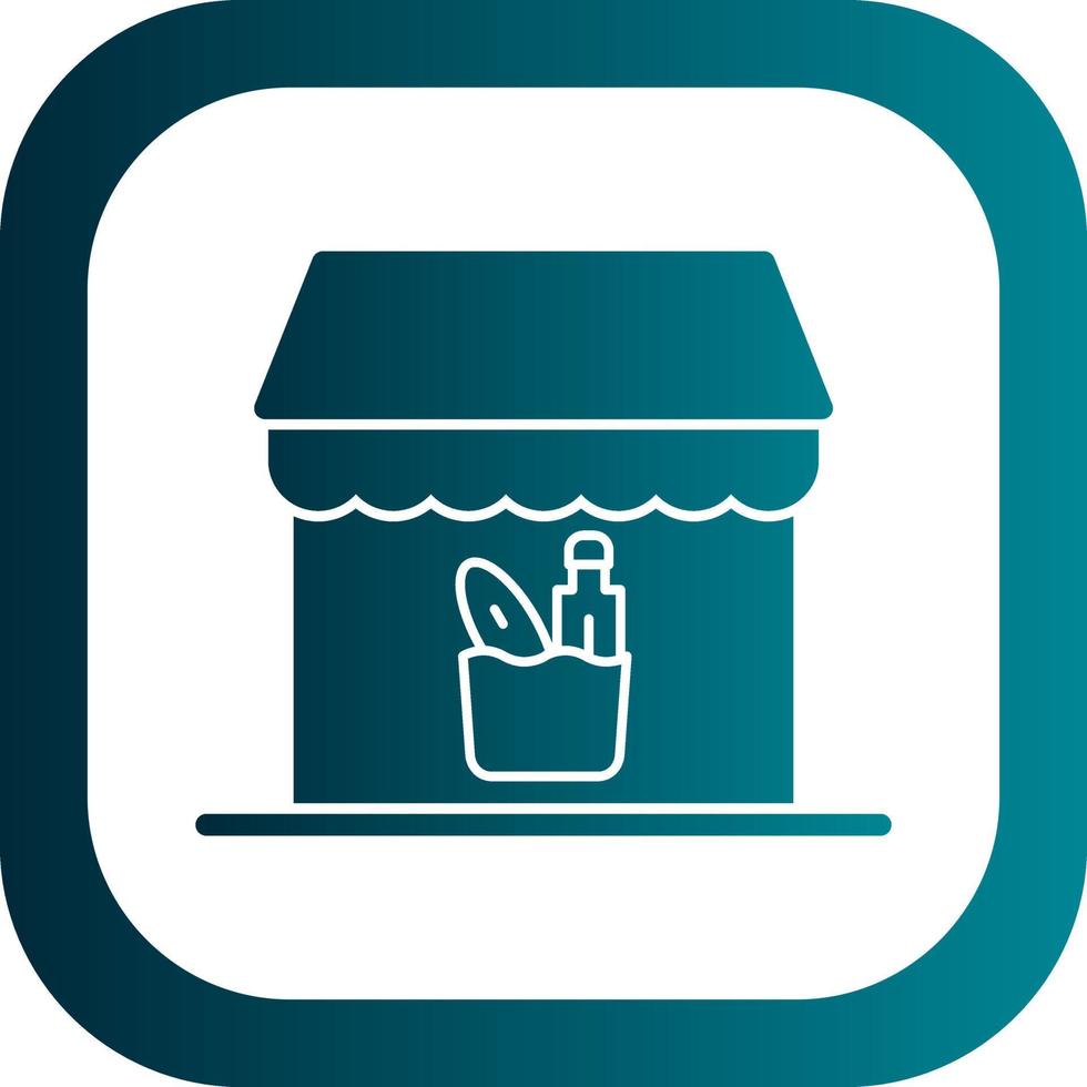 Groceries Store Vector Icon Design