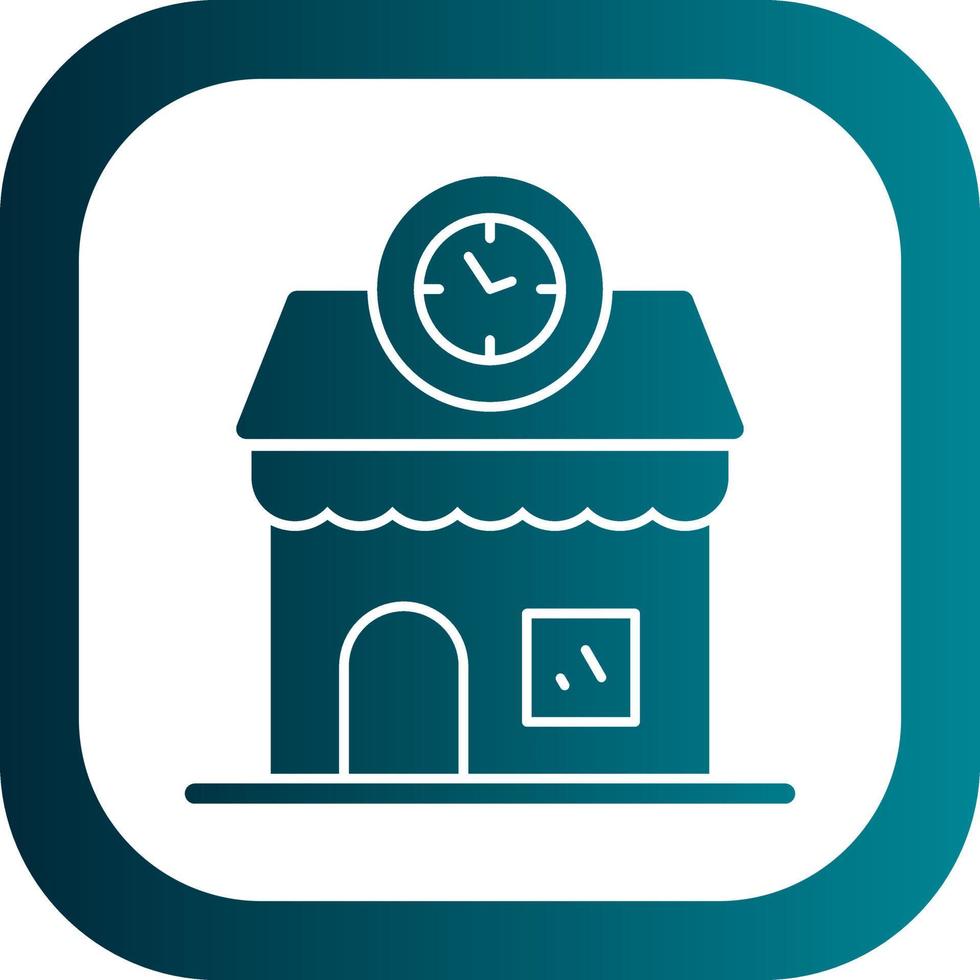 Clock Shop Vector Icon Design