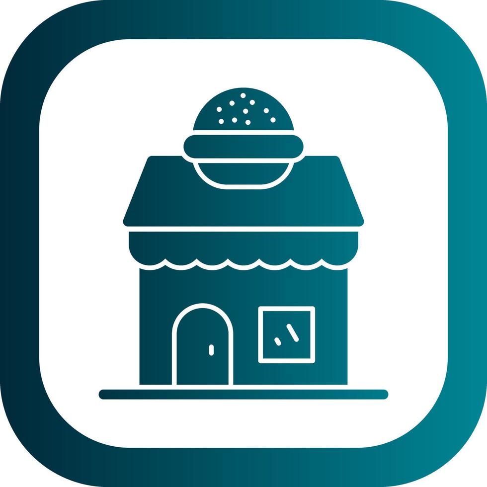Burger Shop Vector Icon Design