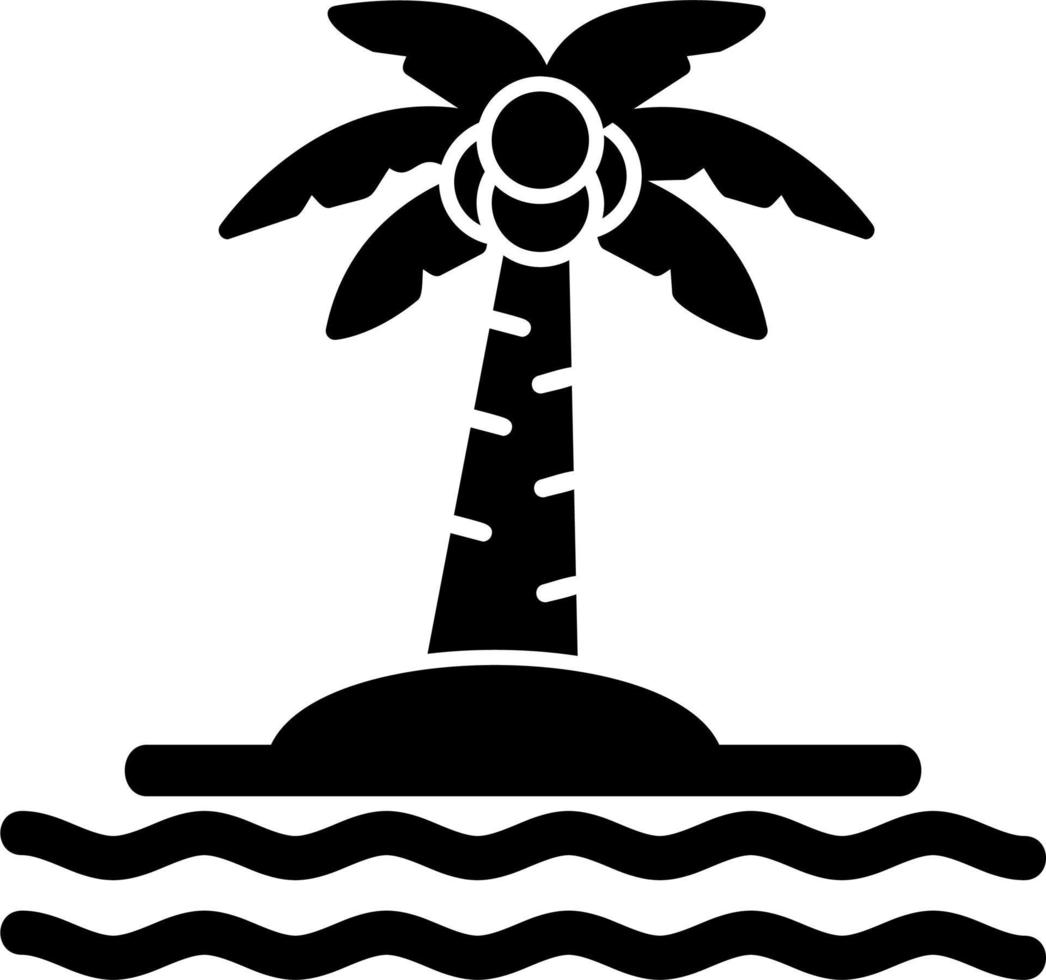 icono de vector de isla