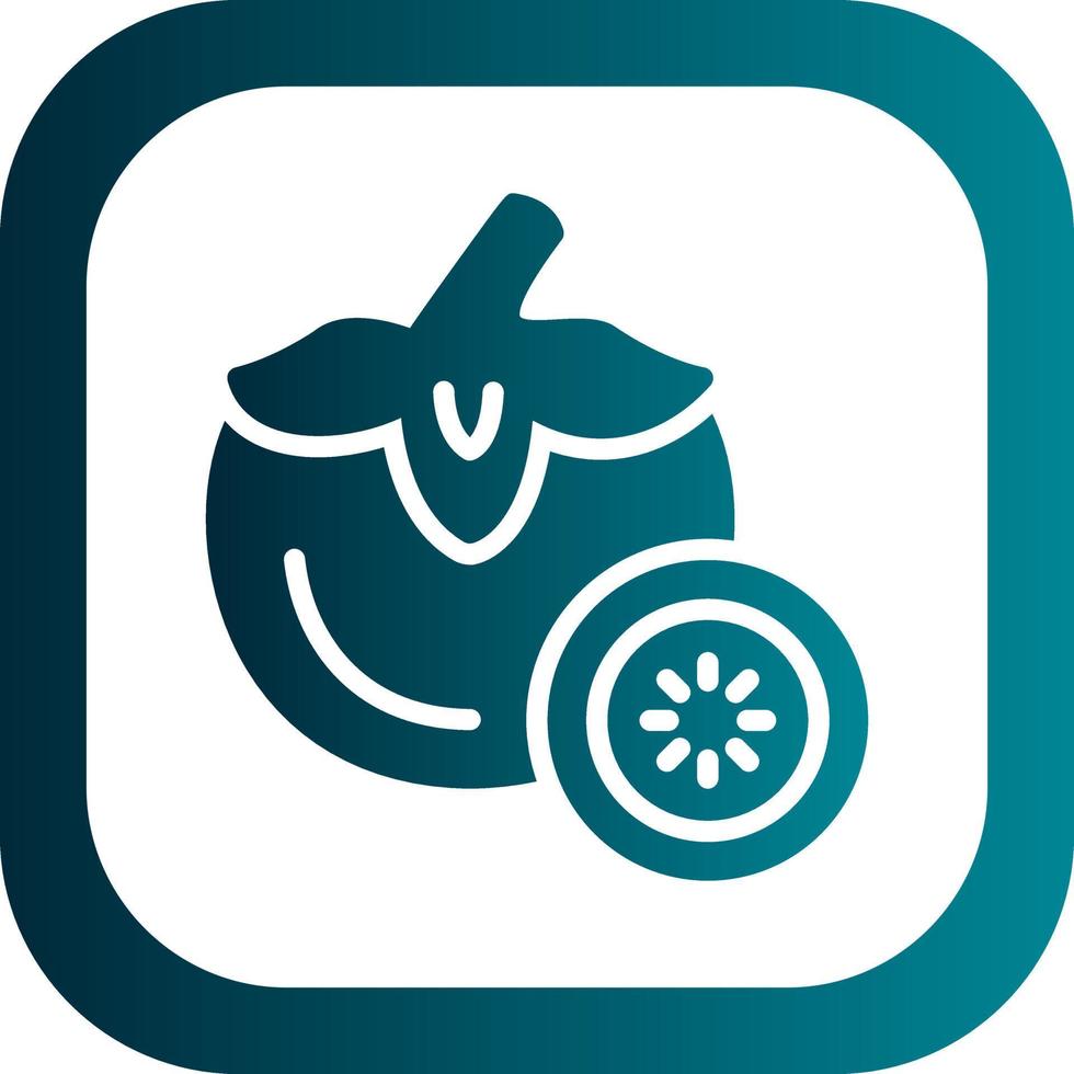 Persimmon Vector Icon Design