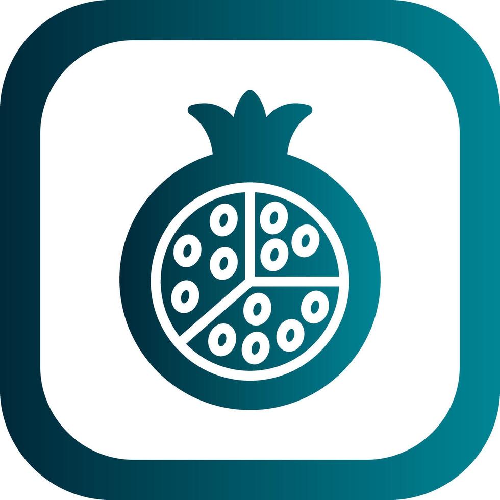 Pomegranate Vector Icon Design