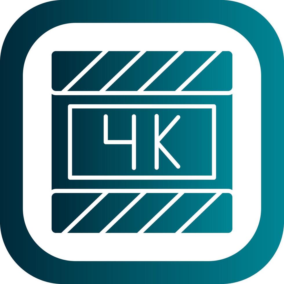 4k Film Vector Icon Design