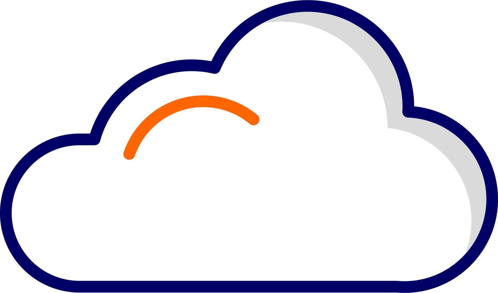 icono de vector de nube